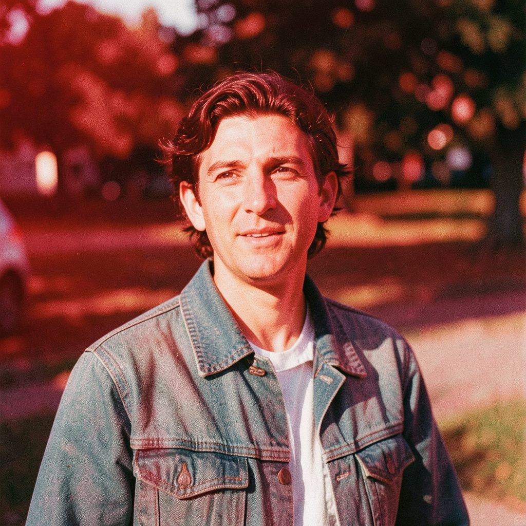Candid documentary photograph of a person in warm ambient lighting